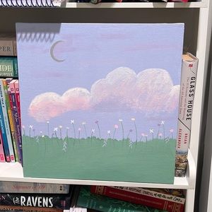 Hand painted moon landscape